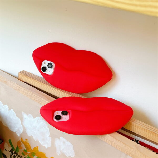 3D Red Lip Silicone Phone Cover for Apple iPhone Model 3D Red Lip Silicone Phone Cover for Apple iPhone Model