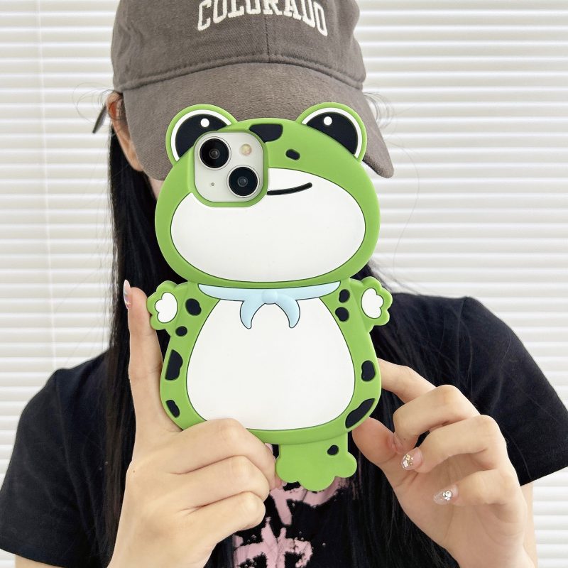 Green Frog Silicone Phone Case for Apple iPhone Models