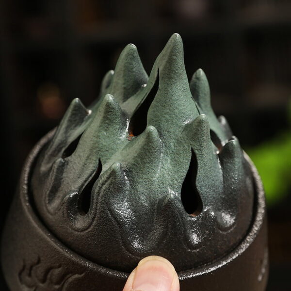 Flame Mountain Ceramic Incense Coil Burner Flame Mountain Ceramic Incense Coil Burner