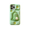 3D Green Dinosaur Silicone Phone Shell for Apple iPhone Model 3D Green Dinosaur Silicone Phone Shell for Apple iPhone Model