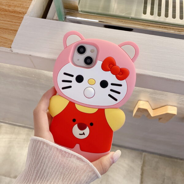 Cute Cartoon Hello Kitty Silicone Phone Cover for Apple iPhone Models