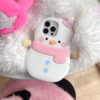 Cute Snowman Silicone Phone Cover for Apple iPhone Model