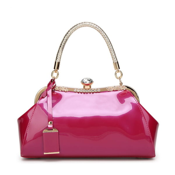 PU Leather Women's Bag, Trendy Glossy Handbag, Shoulder Crossbody Bag, Bridal Party Bag, Women's Bag