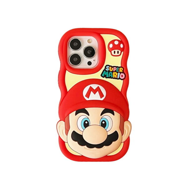 Red Super Mario Silicone Phone Case for Apple iPhone Models