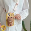 Coin Purse Bear Silicone Phone Case for Apple iPhone Models
