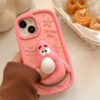 Pink 3D Patrick Star Silicone Phone Cover for Apple iPhone Model