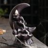 Crescent Moon Lotus Flower Lotus Leaf Ceramic Backflow Stick Incense Holder