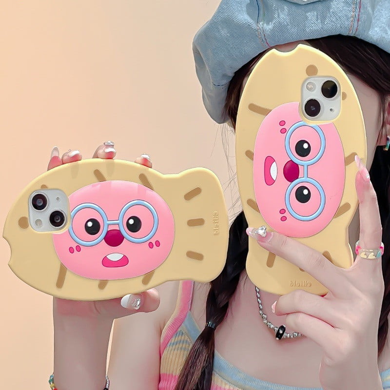 Taiyaki Beaver Silicone Phone Case for Apple iPhone Model