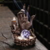 Halloween Ghost Hand Devil Eye Purple Sand Backflow Incense Holder