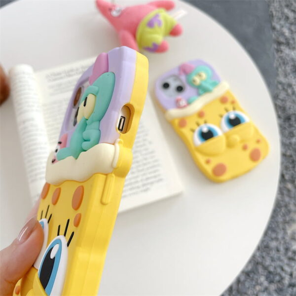 Spongebob Squidward Patrick Star Silicone Phone Case for Apple iPhone Model