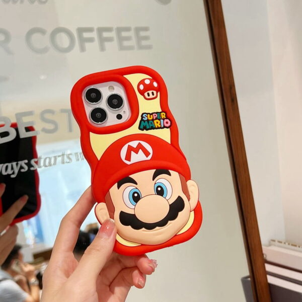 Red Super Mario Silicone Phone Case for Apple iPhone Models