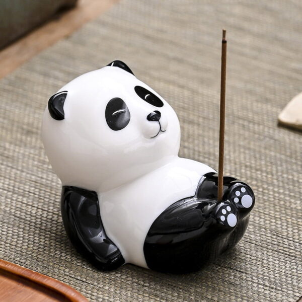 Cute Naughty Panda Ceramic Stick Incense Holder Cute Naughty Panda Ceramic Stick Incense Holder
