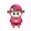 Cute Pink Girl Silicone Phone Shell for Apple iPhone Models