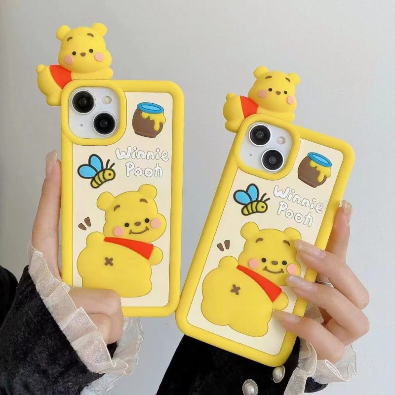 Winnie Pooh Silicone Cell Phone Cover for Apple iPhone Models