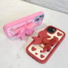Cute Love Bow Tie Silicone Phone Case for Apple iPhone Model