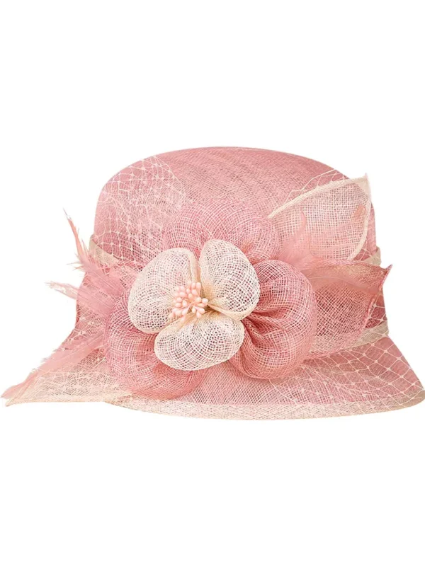 Women Cloche Hat Top Hat British Style Hat Linen Hat