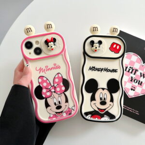 Cute Mickey Mouse Minnie 3D Silicone Phone Shell for Apple iPhone Models