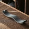 Wave Shape Macaron Color Ceramic Frosted Incense Stick Holder