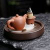 Teapot Teacup Ceramic Incense Stick Holder Backflow Incense Cone Burner - Image 2