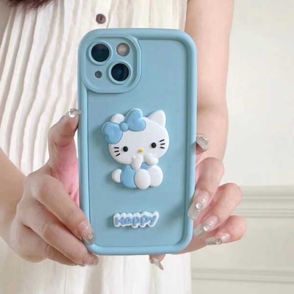 Happy Hello Kitty TPU Phone Case for Apple iPhone Models