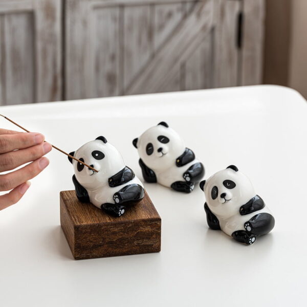 O1CN01KAAw4t1TrjYllYFpc_!!2210056952436-0-cib Cute Naughty Panda Ceramic Stick Incense Holder
