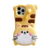 3D Cute Cat Silicone Phone Cover for Apple iPhone Model