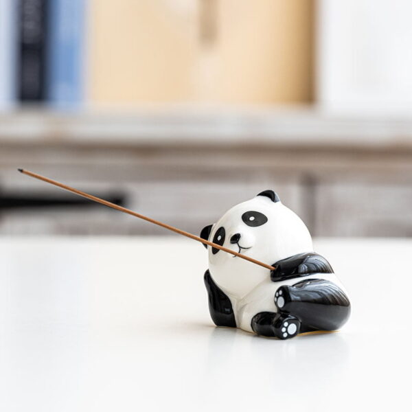 Cute Naughty Panda Ceramic Stick Incense Holder Cute Naughty Panda Ceramic Stick Incense Holder