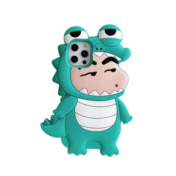 Dinosaur Crayon Shin-chan Silicone Phone Cover for Apple iPhone Models