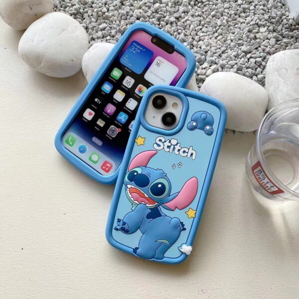 Cute Stitch Silicone Phone Cover for Apple iPhone Models