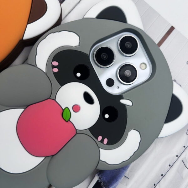 O1CN01LufXlC1v1LfDIeUm2_!!2587696112-0-cib 3D Raccoon Liquid Silicone Phone Cover for Apple iPhone Model