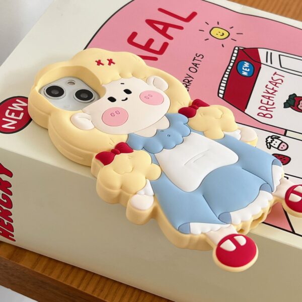 3D Girl Silicone Cell Phone Case for Apple iPhone Models
