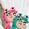Dinosaur Crayon Shin-chan Silicone Phone Cover for Apple iPhone Models