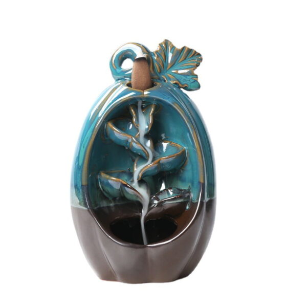 O1CN01M3e6Gb1Bs2htdxzZf_!!0-0-cib Pumpkin Blue Ceramic Fountain Smoke Backflow Incense Burner