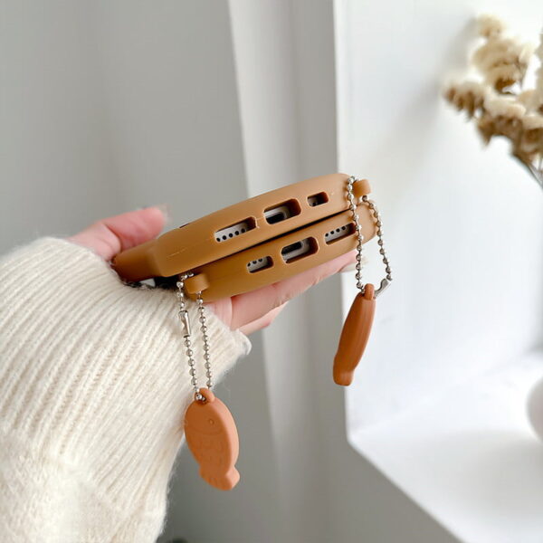 Brown Taiyaki Silicone Phone Shell for Apple iPhone Models