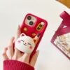 Lucky Cat Silicone Phone Case for Apple iPhone Models