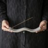 Wave Shape Macaron Color Ceramic Frosted Incense Stick Holder - Image 3