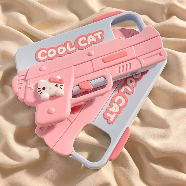 O1CN01N2muEX2APMecfx7TC_!!2215505888195-0-cib 3D Pistol Shape Cat Silicone Phone Case for Apple iPhone Model