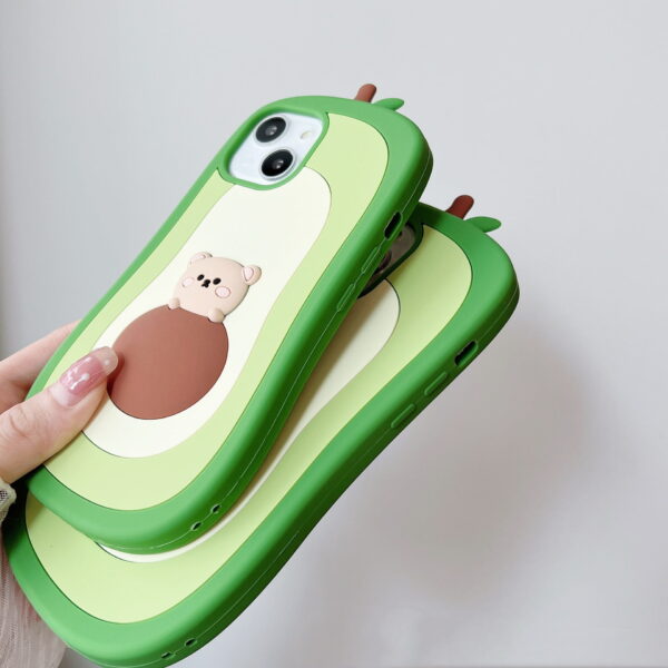 Cute 3D Avocado Silicone Phone Case for Apple iPhone Model