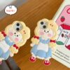3D Girl Silicone Cell Phone Case for Apple iPhone Models