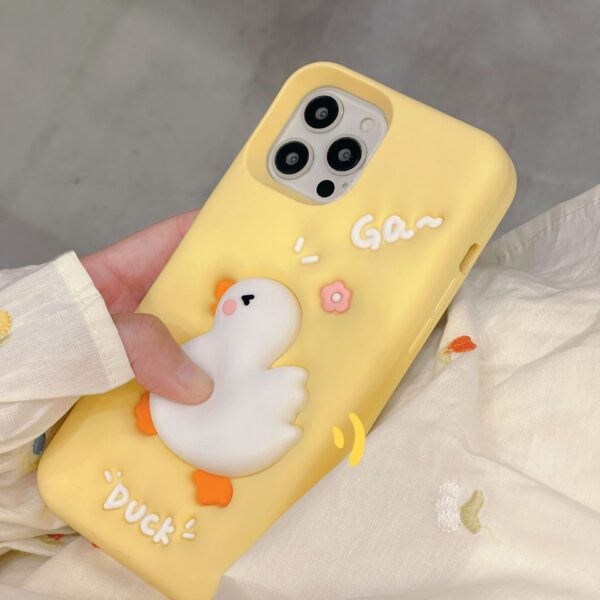 Cute Cartoon Duck Silicone Mobile Phone Cover for Apple iPhone Models