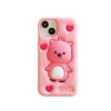 Pink Beaver Silicone Cell Phone Shell for Apple iPhone Models