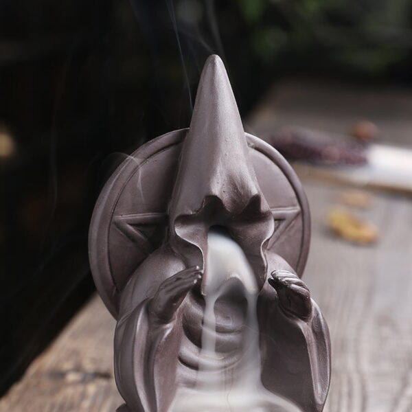 Wizard Skull Coffee Ceramic Incense Fountain Smoke Waterfall