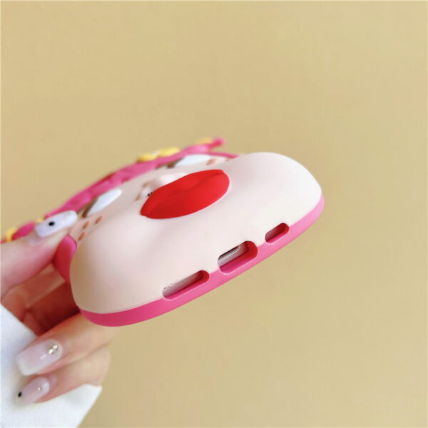 3D Cartoon Girl with Braids Silicone Phone Shell for Apple iPhone Models