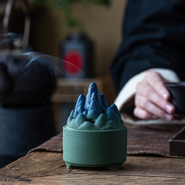 Mountain Hill Ceramic Coil Incense Holder Burner