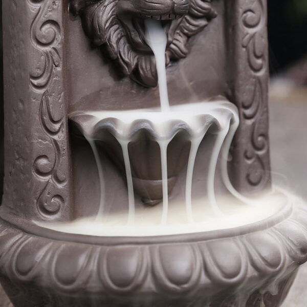 Ancient Roman Lion Ceramic Hand-made Incense Fountain Burner