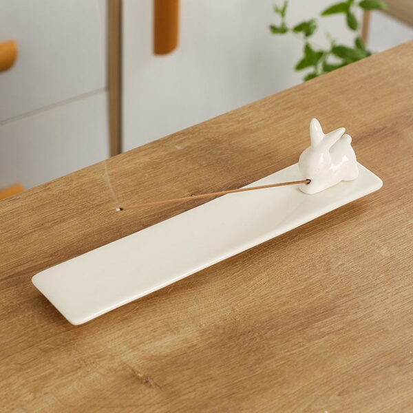Cute Cat Bunny Ceramic Incense Stick Holder