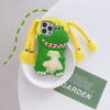 O1CN01RMudob2ICYVDclTYk_!!2203426429250-0-cib Green Dinosaur With Braid Silicone Phone Case for Apple iPhone Models