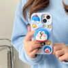 Blue 3D Doraemon Silicone Phone Cover for Apple iPhone Models