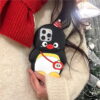 3D Cartoon Penguin Silicone Phone Case for Apple iPhone Model