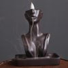 Lady Statue Ceramic Reverse Smoke Incense Burner